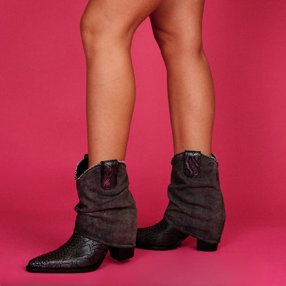 Dingo1969 DENIM DREAM LEATHER BOOTIE