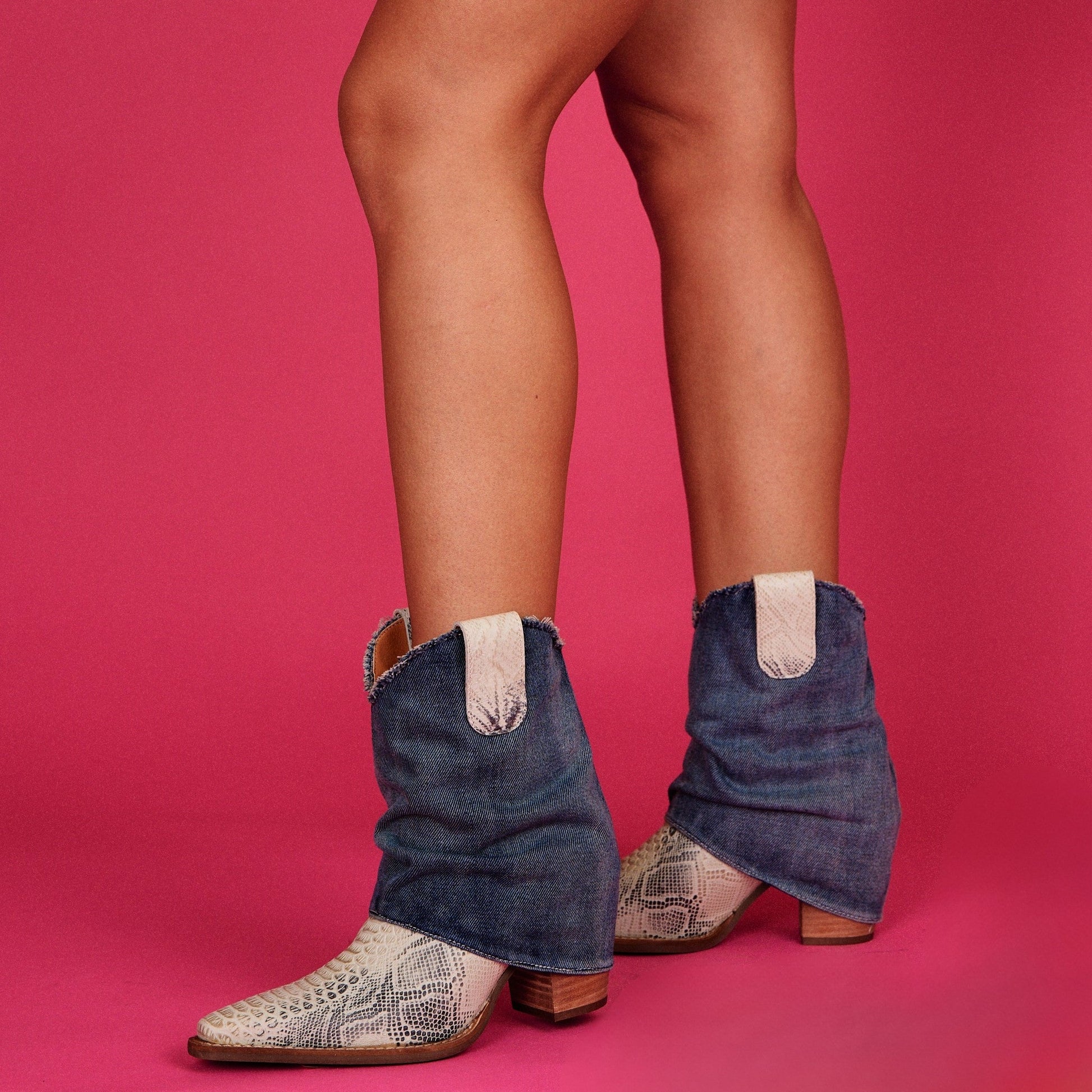 Dingo1969 DENIM DREAM LEATHER BOOTIE
