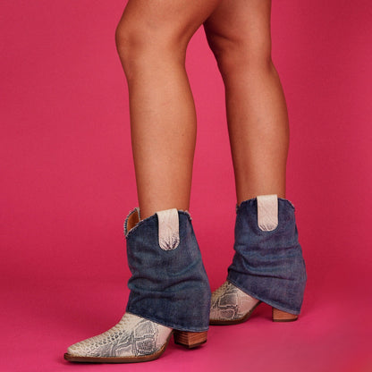 Dingo1969 DENIM DREAM LEATHER BOOTIE