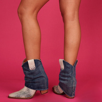 Dingo1969 DENIM DREAM LEATHER BOOTIE