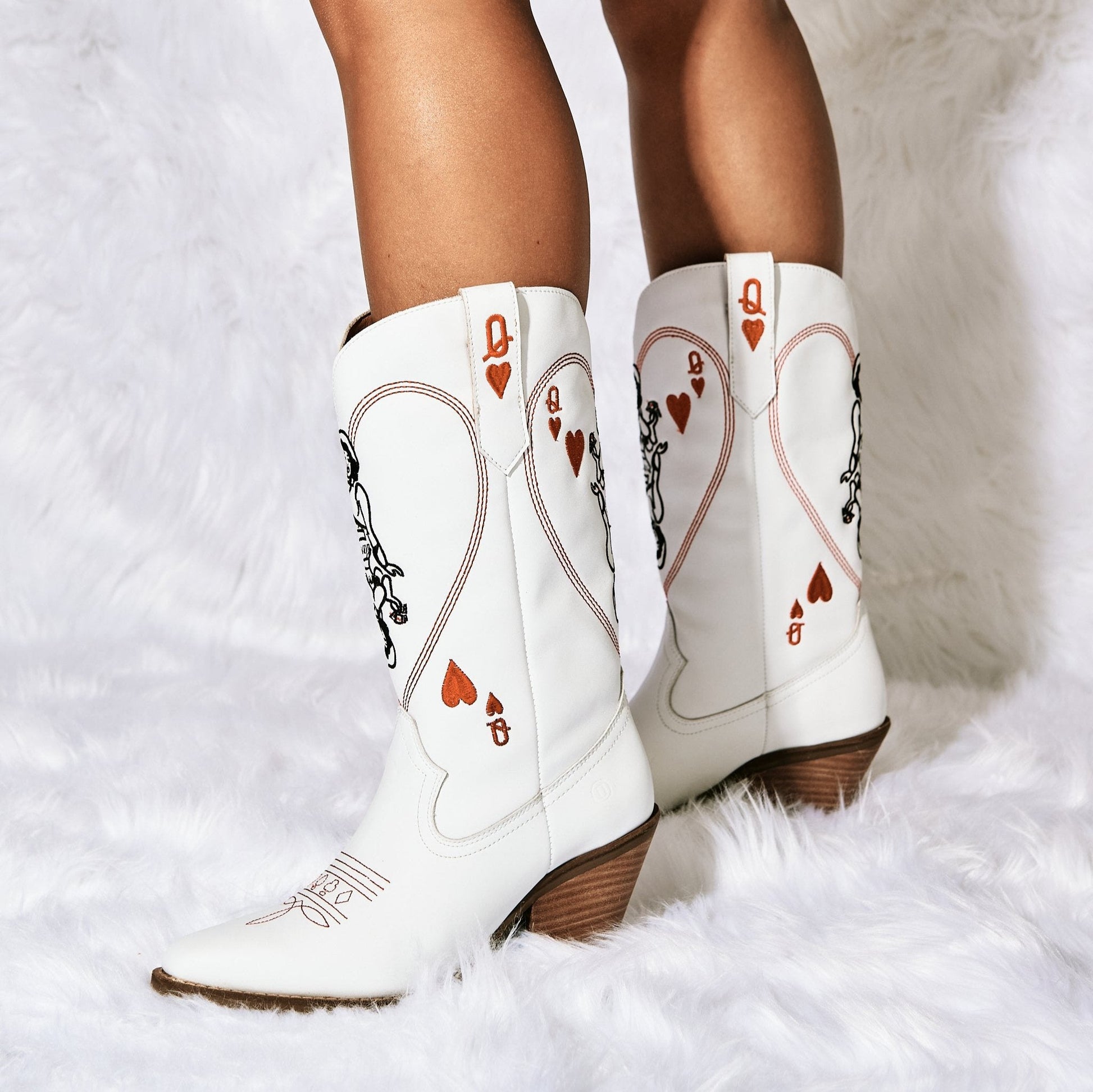 Dingo1969 QUEEN A HEARTS LEATHER BOOT