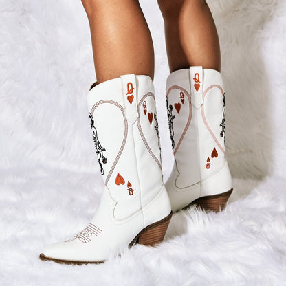 Dingo1969 QUEEN A HEARTS LEATHER BOOT