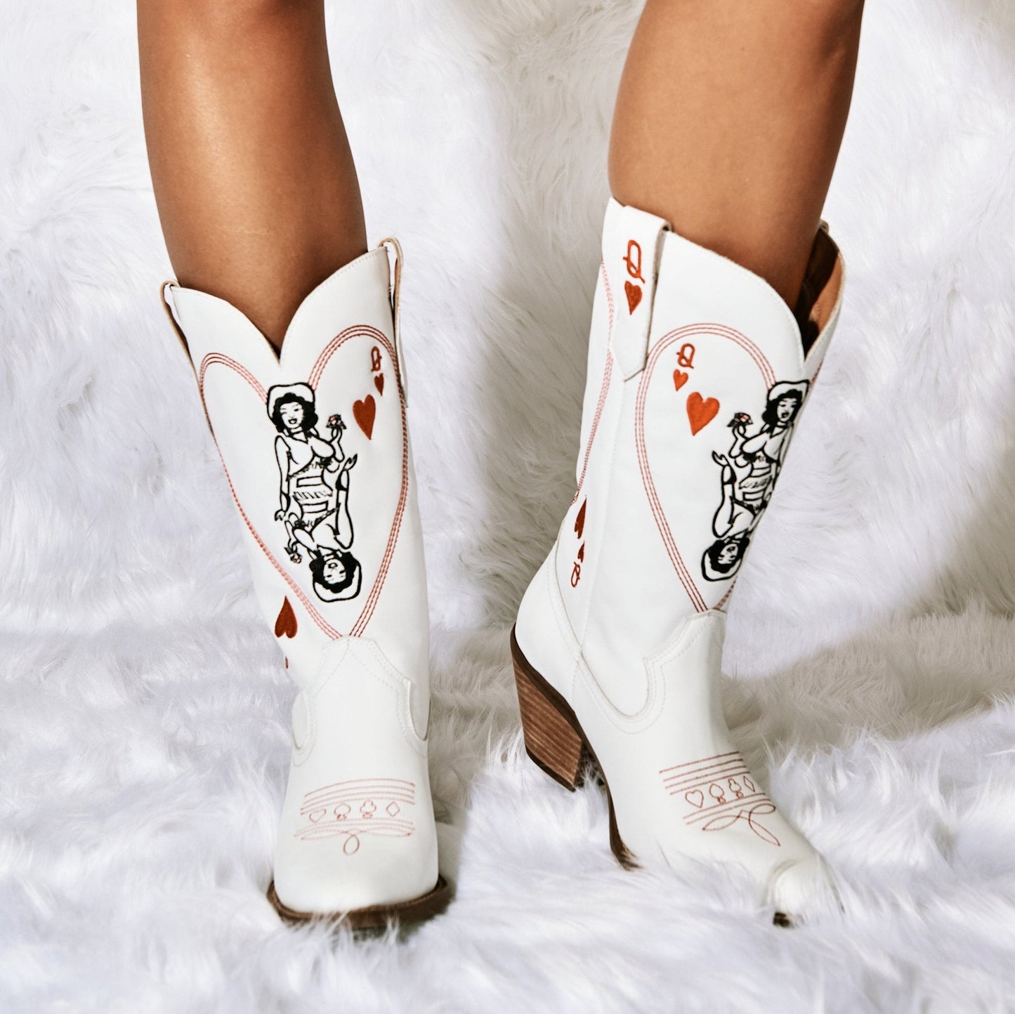 Dingo1969 QUEEN A HEARTS LEATHER BOOT