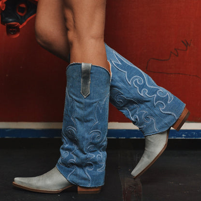 Dingo1969 BLUE JEAN BABY LEATHER BOOT