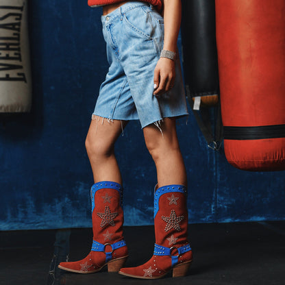 Dingo1969 LUCKY STARS SUEDE LEATHER BOOT