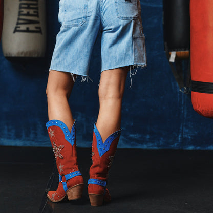 Dingo1969 LUCKY STARS SUEDE LEATHER BOOT