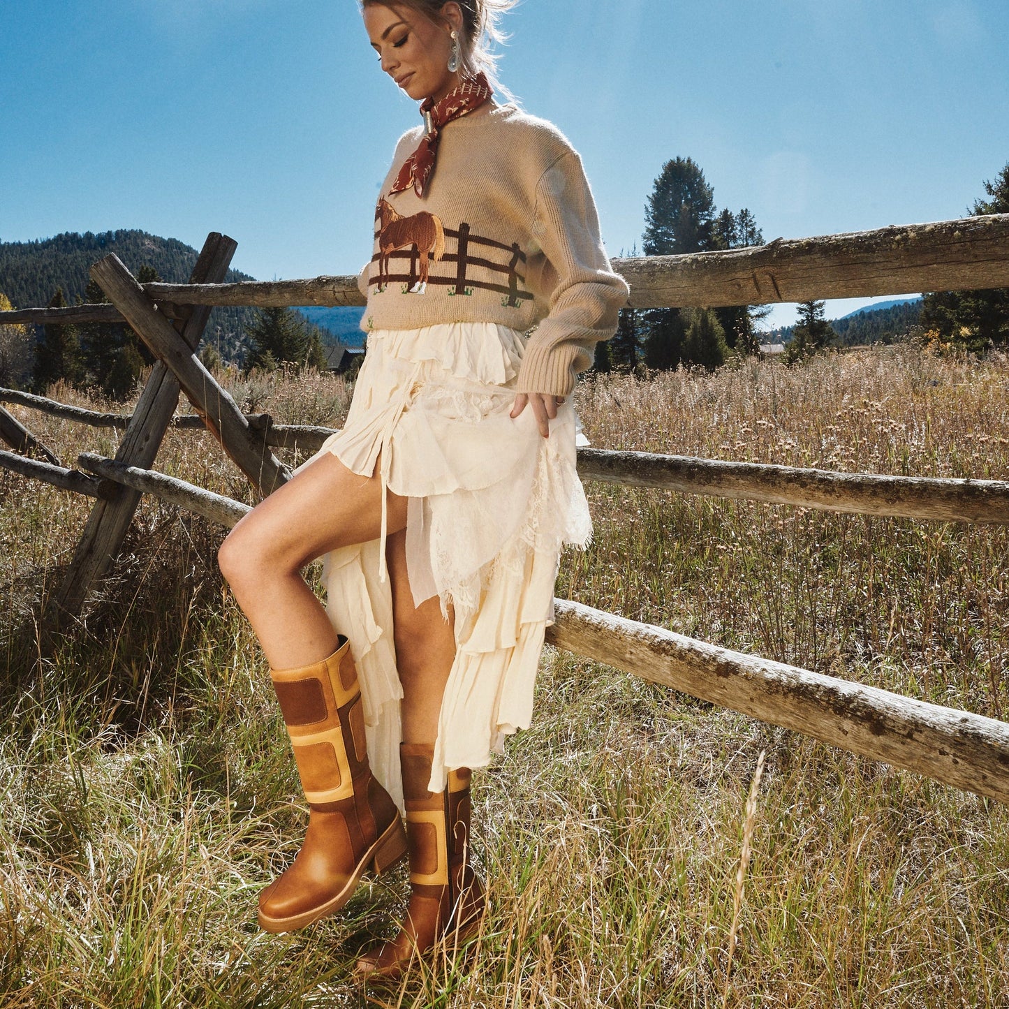 Dingo1969 PATCHES LEATHER BOOT