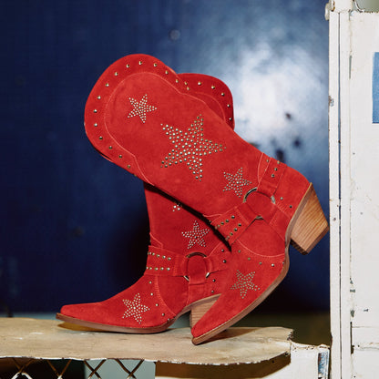 Dingo1969 LUCKY STARS SUEDE LEATHER BOOT