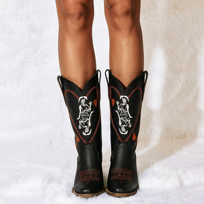 Dingo1969 QUEEN A HEARTS LEATHER BOOT