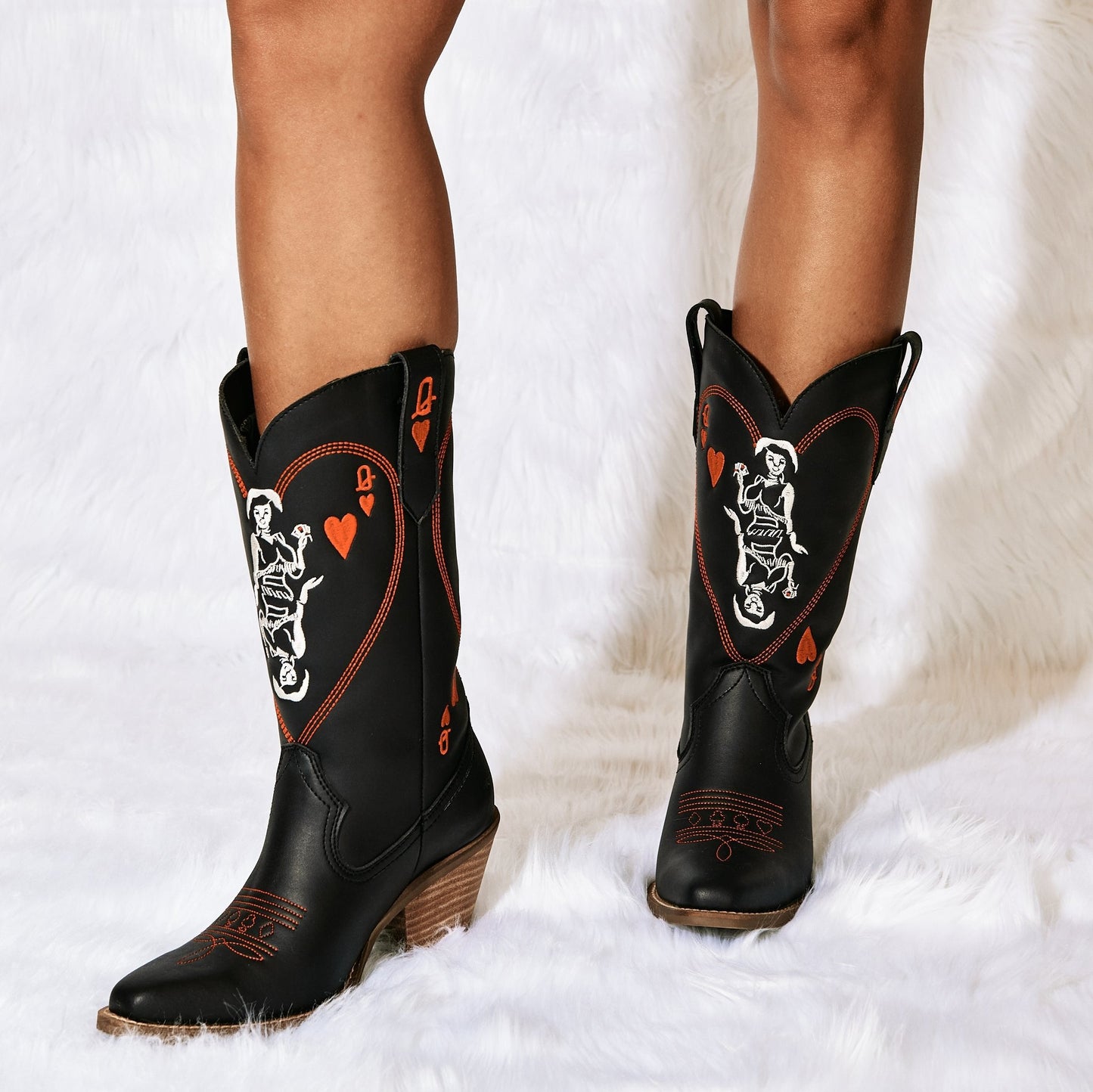 Dingo1969 QUEEN A HEARTS LEATHER BOOT
