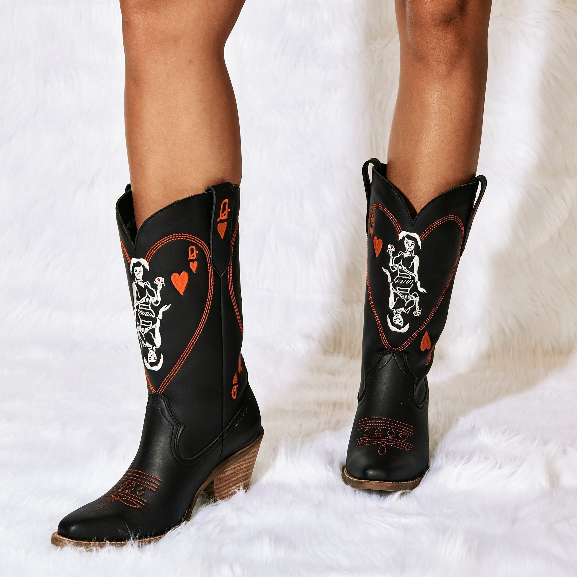 Dingo1969 QUEEN A HEARTS LEATHER BOOT