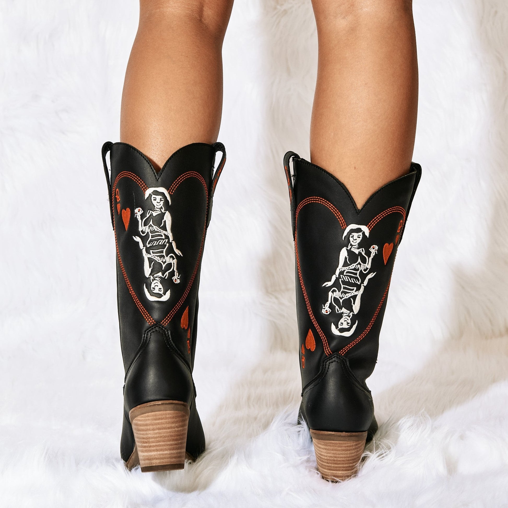 Dingo1969 QUEEN A HEARTS LEATHER BOOT