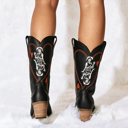 Dingo1969 QUEEN A HEARTS LEATHER BOOT