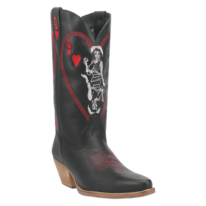 Dingo1969 QUEEN A HEARTS LEATHER BOOT